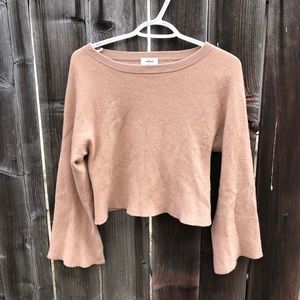 Aritzia Wilfred Light Pink Merino Wool Sweater